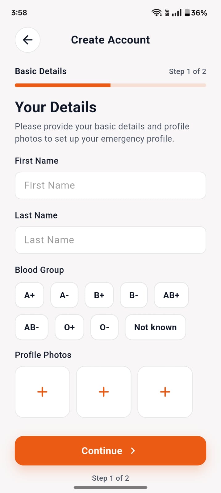 Create Your Emergency Profile